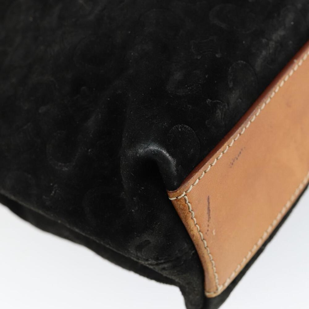CELINE C Sulky Hand Bag Suede Black Silver Auth 147956 - Picture 9 of 16